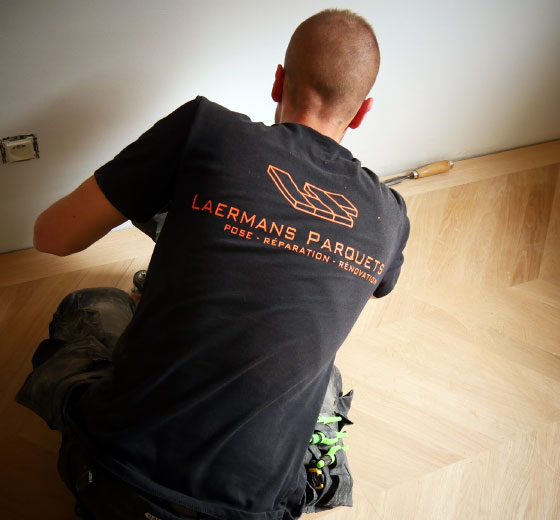 pose par l entreprise laermans parquets a liege