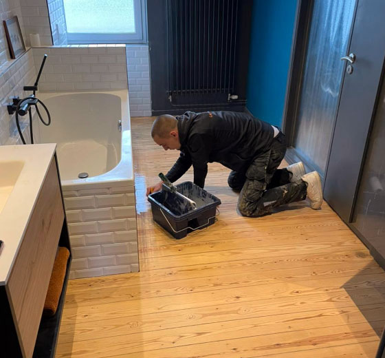 renovation d un parquet de salle de bain a liege