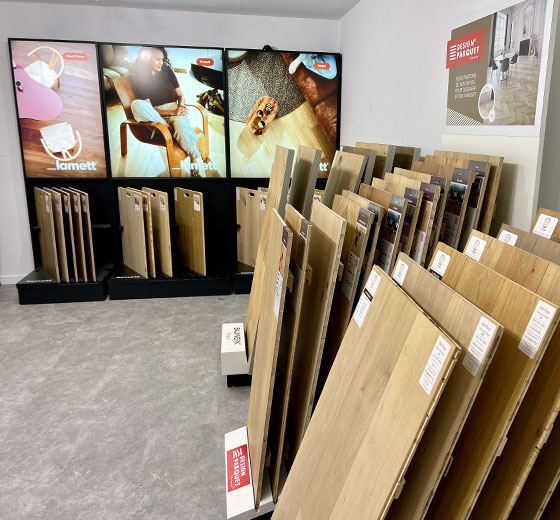 intérieur du magasin l-parquets dans la province de Liège