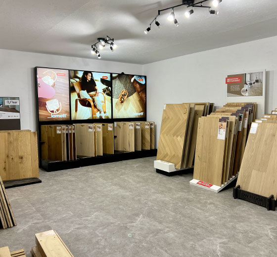 intérieur du magasin l-parquets dans la province de Liège